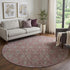 9' X 12' Merlot And Gray Floral Washable Area Rug With UV Protection
