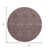 9' X 12' Merlot And Gray Floral Washable Area Rug With UV Protection