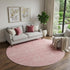 9' X 12' Blush And Ivory Floral Washable Area Rug With UV Protection