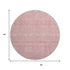 9' X 12' Blush And Ivory Floral Washable Area Rug With UV Protection