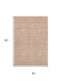 9' X 12' Coral And Ivory Floral Washable Area Rug With UV Protection