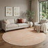 9' X 12' Peach And Ivory Floral Washable Area Rug With UV Protection