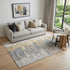 9' X 12' Ivory Gold And Gray Abstract Washable Area Rug With UV Protection