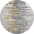 9' X 12' Ivory Gold And Gray Abstract Washable Area Rug With UV Protection