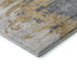 9' X 12' Ivory Gold And Gray Abstract Washable Area Rug With UV Protection