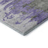 9' X 12' Purple Gray And Ivory Abstract Washable Area Rug With UV Protection