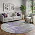9' X 12' Purple Gray And Ivory Abstract Washable Area Rug With UV Protection