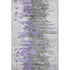 9' X 12' Purple Gray And Ivory Abstract Washable Area Rug With UV Protection