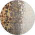 9' X 12' Ivory Gray And Gold Abstract Distressed Washable Area Rug With UV Protection