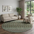 9' X 12' Brown And Taupe Tribal Washable Area Rug With UV Protection