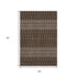 9' X 12' Chocolate And Ivory Tribal Washable Area Rug With UV Protection