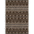 9' X 12' Chocolate And Ivory Tribal Washable Area Rug With UV Protection
