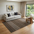 9' X 12' Chocolate And Ivory Tribal Washable Area Rug With UV Protection