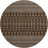 9' X 12' Chocolate And Ivory Tribal Washable Area Rug With UV Protection
