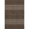 9' X 12' Chocolate And Ivory Tribal Washable Area Rug With UV Protection