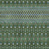 9' X 12' Olive Green Blue And Ivory Tribal Washable Area Rug With UV Protection