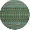 9' X 12' Olive Green Blue And Ivory Tribal Washable Area Rug With UV Protection