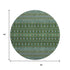 9' X 12' Olive Green Blue And Ivory Tribal Washable Area Rug With UV Protection