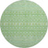 9' X 12' Artichoke Green Gold And Ivory Tribal Washable Area Rug With UV Protection