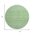 9' X 12' Artichoke Green Gold And Ivory Tribal Washable Area Rug With UV Protection