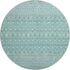 9' X 12' Aqua And Ivory Tribal Washable Area Rug With UV Protection