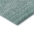 9' X 12' Aqua And Ivory Tribal Washable Area Rug With UV Protection