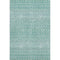 9' X 12' Aqua And Ivory Tribal Washable Area Rug With UV Protection