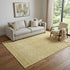 9' X 12' Gold And Ivory Tribal Washable Area Rug With UV Protection