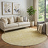9' X 12' Gold And Ivory Tribal Washable Area Rug With UV Protection