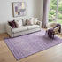 9' X 12' Lavender And Ivory Tribal Washable Area Rug With UV Protection