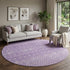 9' X 12' Lavender And Ivory Tribal Washable Area Rug With UV Protection