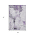 9' X 12' Purple Gray And Ivory Abstract Washable Area Rug With UV Protection