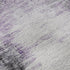 9' X 12' Purple Gray And Ivory Abstract Washable Area Rug With UV Protection