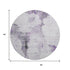 9' X 12' Purple Gray And Ivory Abstract Washable Area Rug With UV Protection