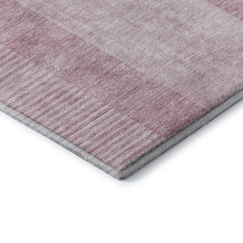 9' X 12' Blush And Ivory Geometric Washable Area Rug With UV Protection
