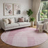 9' X 12' Blush And Ivory Geometric Washable Area Rug With UV Protection
