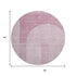 9' X 12' Blush And Ivory Geometric Washable Area Rug With UV Protection