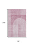 9' X 12' Blush And Ivory Geometric Washable Area Rug With UV Protection