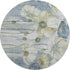9' X 12' Blue Ivory And Gold Floral Washable Area Rug With UV Protection