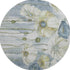 9' X 12' Blue Ivory And Gold Floral Washable Area Rug With UV Protection