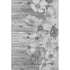 9' X 12' Gray And Silver Floral Washable Area Rug With UV Protection