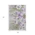 9' X 12' Purple Green And Ivory Floral Washable Area Rug With UV Protection