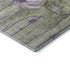 9' X 12' Purple Green And Ivory Floral Washable Area Rug With UV Protection