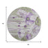 9' X 12' Purple Green And Ivory Floral Washable Area Rug With UV Protection