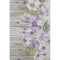 9' X 12' Purple Green And Ivory Floral Washable Area Rug With UV Protection