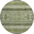 9' X 12' Olive Green Gray And Ivory Southwestern Washable Area Rug With UV Protection