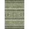 9' X 12' Olive Green Gray And Ivory Southwestern Washable Area Rug With UV Protection