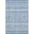 5' X 8' Sky Blue And Ivory Southwestern Washable Area Rug With UV Protection
