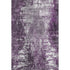 9' X 12' Eggplant And Ivory Abstract Washable Area Rug With UV Protection