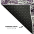 9' X 12' Eggplant And Ivory Abstract Washable Area Rug With UV Protection